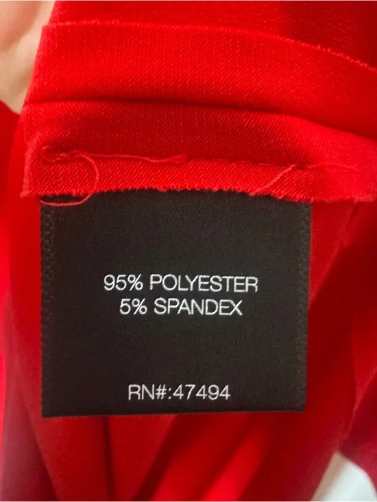 Norma Kamali Tiger Red Deep V Long Sleeve Side Slit Maxi Dress Small - Picture 5 of 6